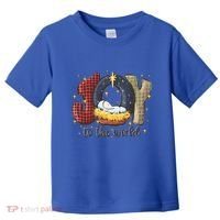 Joy To The World Nativity Christmas Jesus Ger Gift Toddler T-Shirt thumb 0