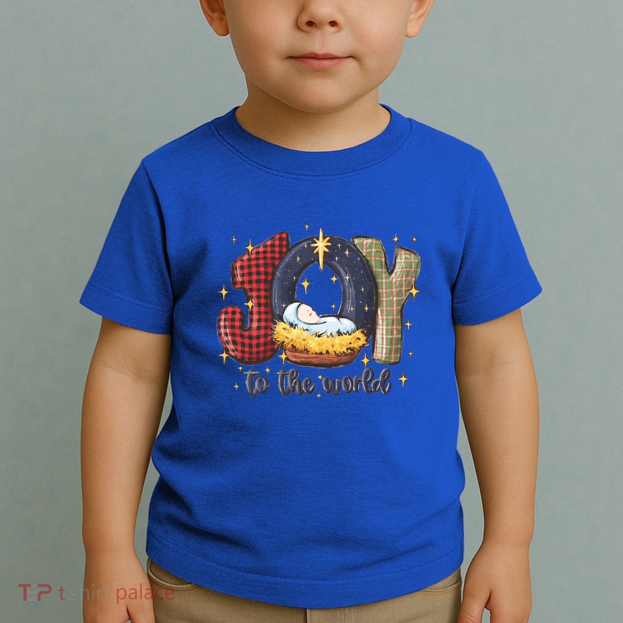 Joy To The World Nativity Christmas Jesus Ger Gift Toddler T-Shirt