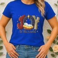 Joy To The World Nativity Christmas Jesus Ger Gift Women's T-Shirt thumb 2
