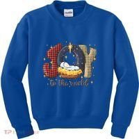 Joy To The World Nativity Christmas Jesus Ger Gift Kids Sweatshirt thumb 0