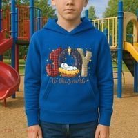 Joy To The World Nativity Christmas Jesus Ger Gift Kids Hoodie thumb 2