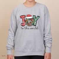 Joy To The World Disco Christmas Holiday Women's Sweatshirt thumb 0