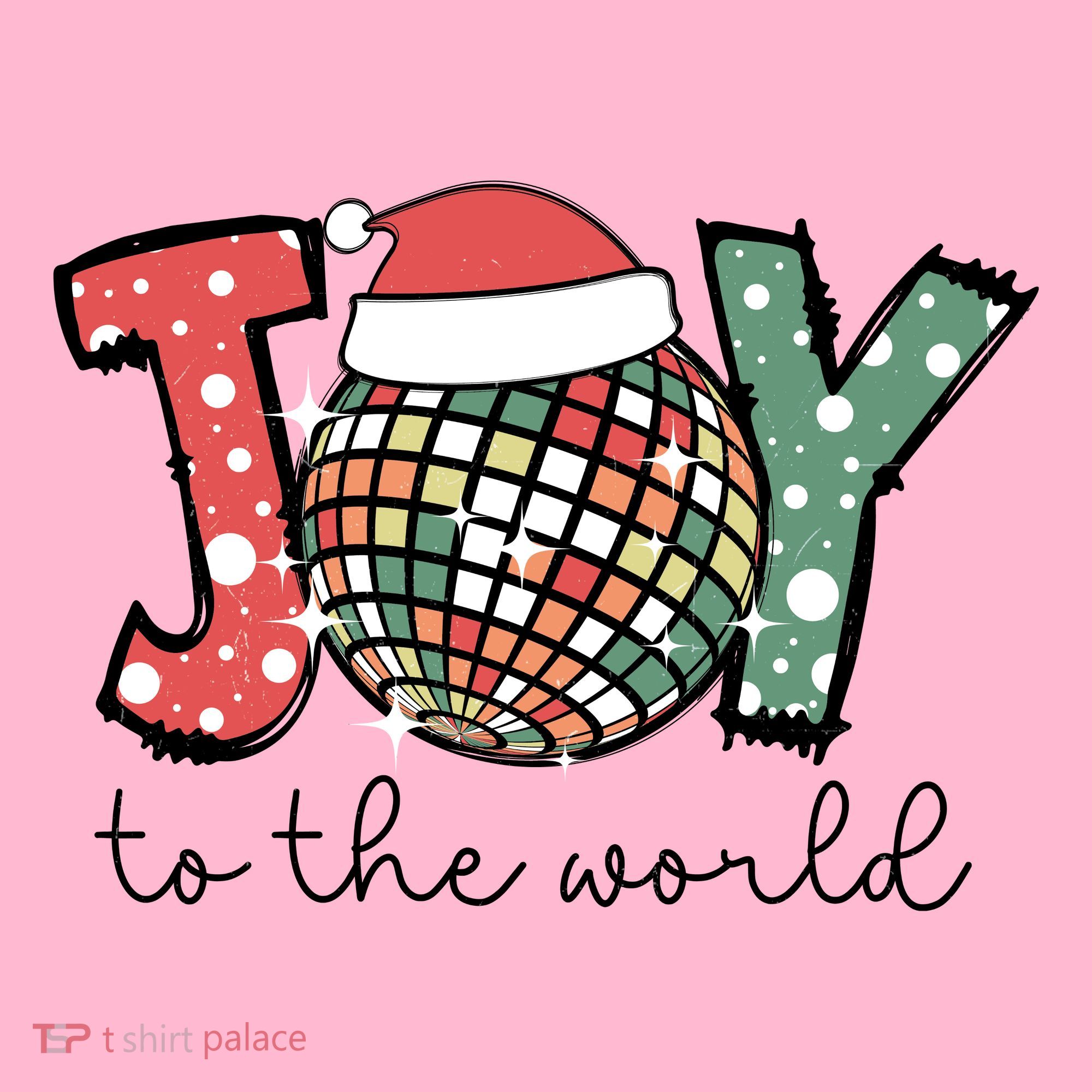 Joy To The World Disco Christmas Holiday Coaster