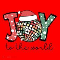 Joy To The World Disco Christmas Holiday Santa Hat thumb 1