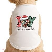 Joy To The World Disco Christmas Holiday Doggie Tank thumb 0