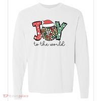 Joy To The World Disco Christmas Holiday Comfort Colors Heavyweight Long Sleeve T-Shirt thumb 0