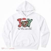 Joy To The World Disco Christmas Holiday Hoodie thumb 0