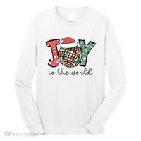 Joy To The World Disco Christmas Holiday Long Sleeve Shirt thumb 0