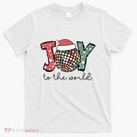 Joy To The World Disco Christmas Holiday T-Shirt thumb 0