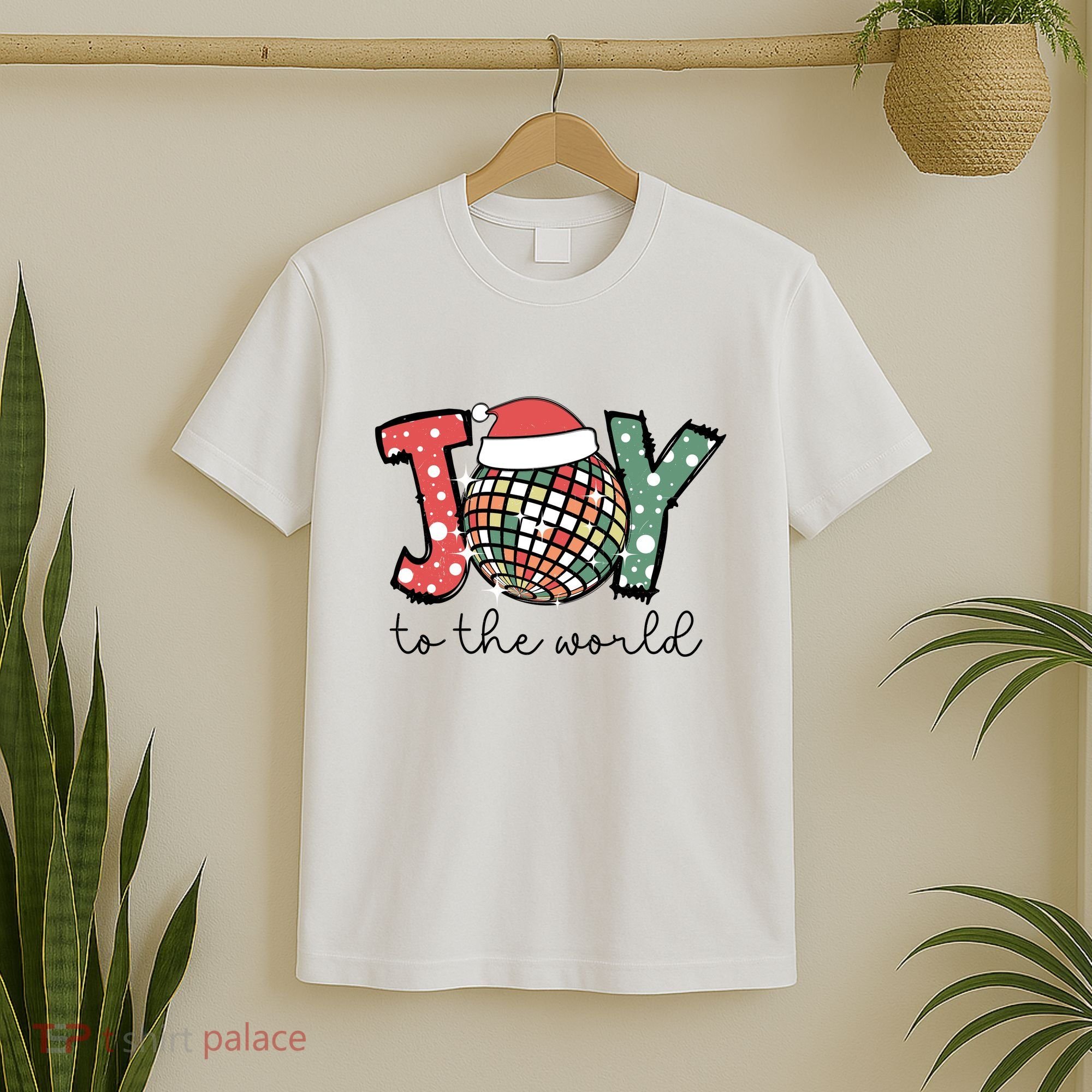 Joy To The World Disco Christmas Holiday T-Shirt