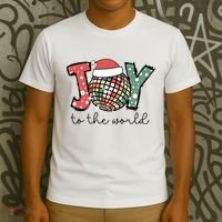 Joy To The World Disco Christmas Holiday T-Shirt thumb 3