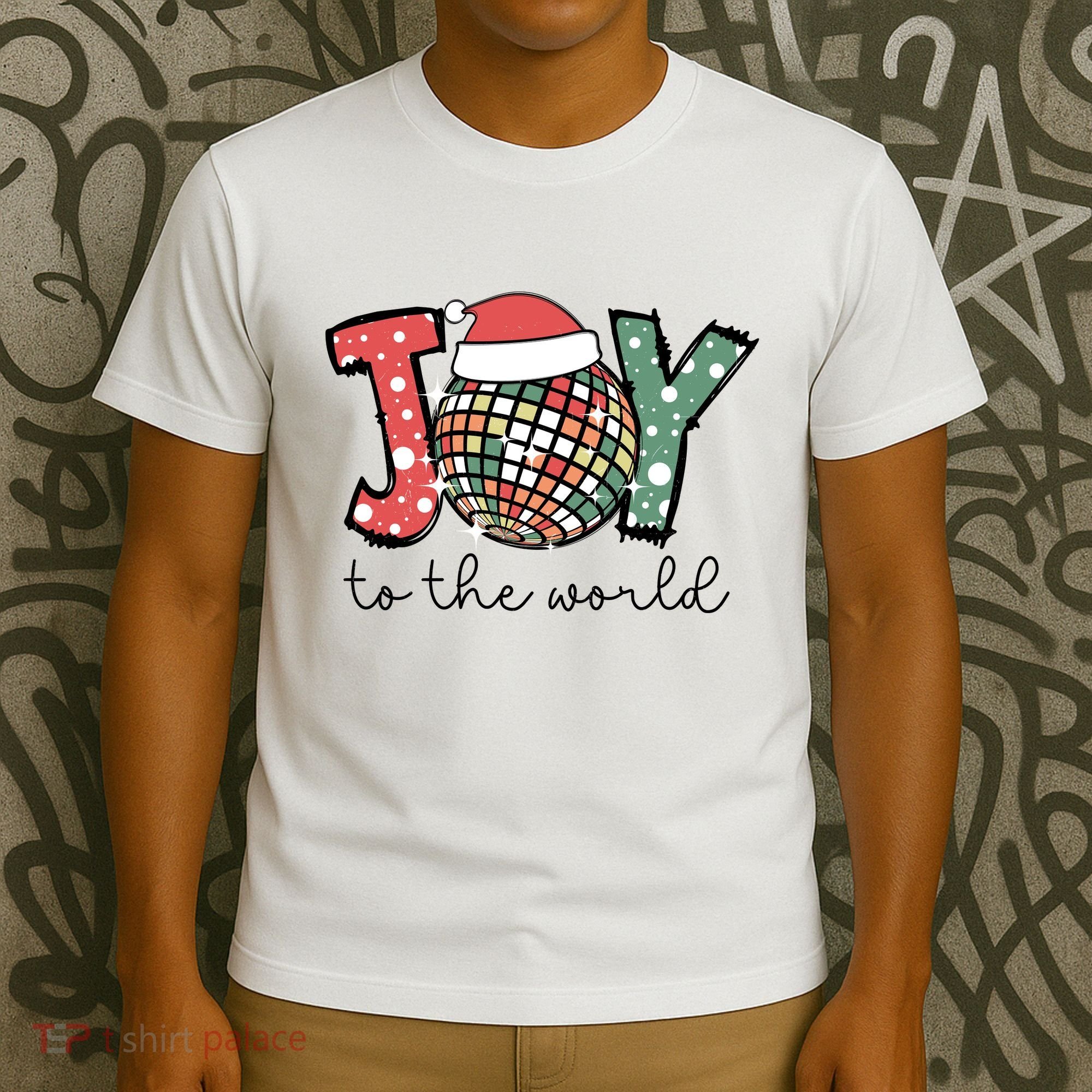 Joy To The World Disco Christmas Holiday T-Shirt