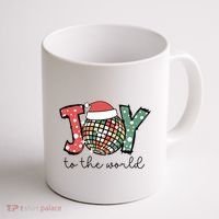 Joy To The World Disco Christmas Holiday Coffee Mug thumb 1