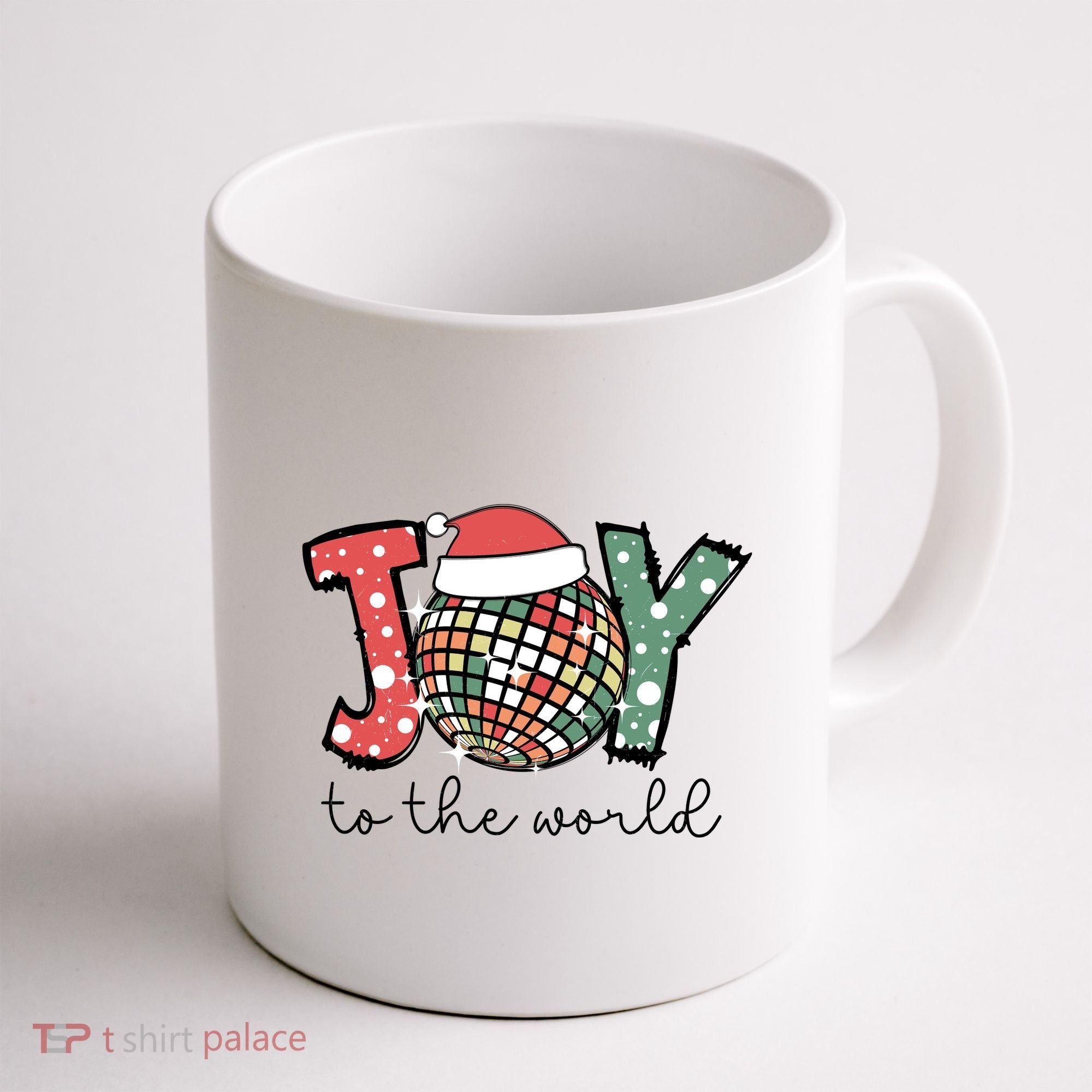 Joy To The World Disco Christmas Holiday Coffee Mug