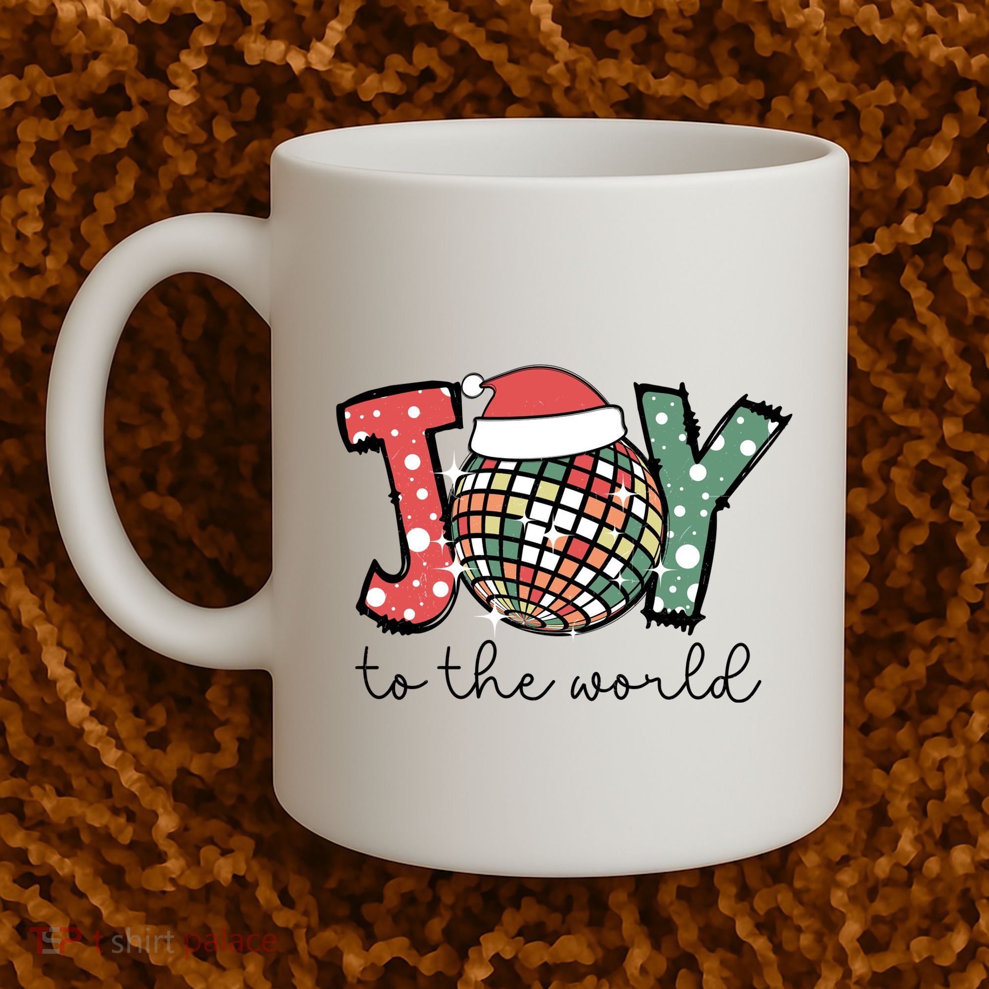 Joy To The World Disco Christmas Holiday Coffee Mug