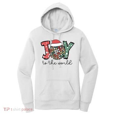Joy To The World Disco Christmas Holiday Women's Hoodie