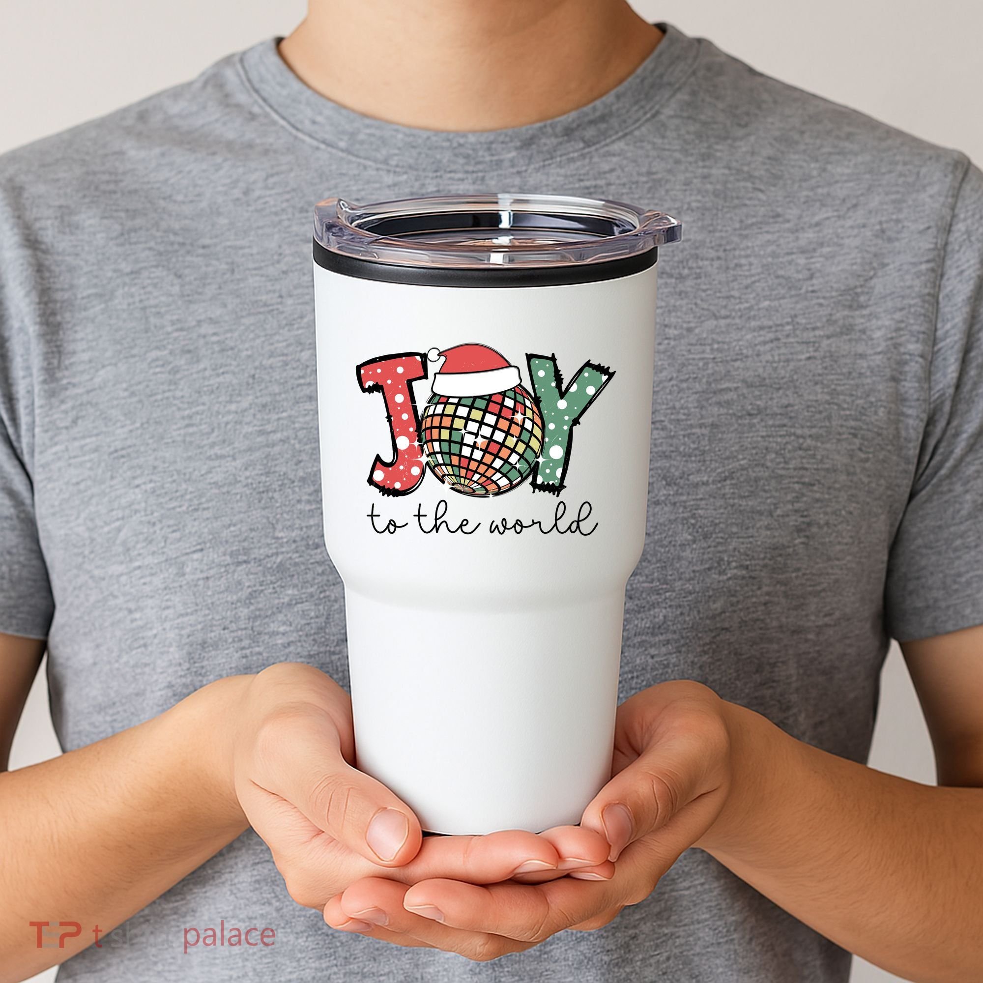 Joy To The World Disco Christmas Holiday Tumbler