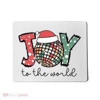 Joy To The World Disco Christmas Holiday Mousepad thumb 0