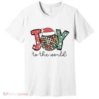 Joy To The World Disco Christmas Holiday Premium T-Shirt thumb 0