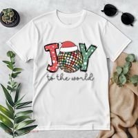 Joy To The World Disco Christmas Holiday Premium T-Shirt thumb 2