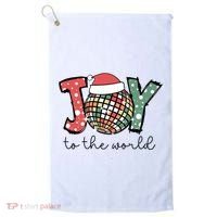 Joy To The World Disco Christmas Holiday Golf Towel thumb 0