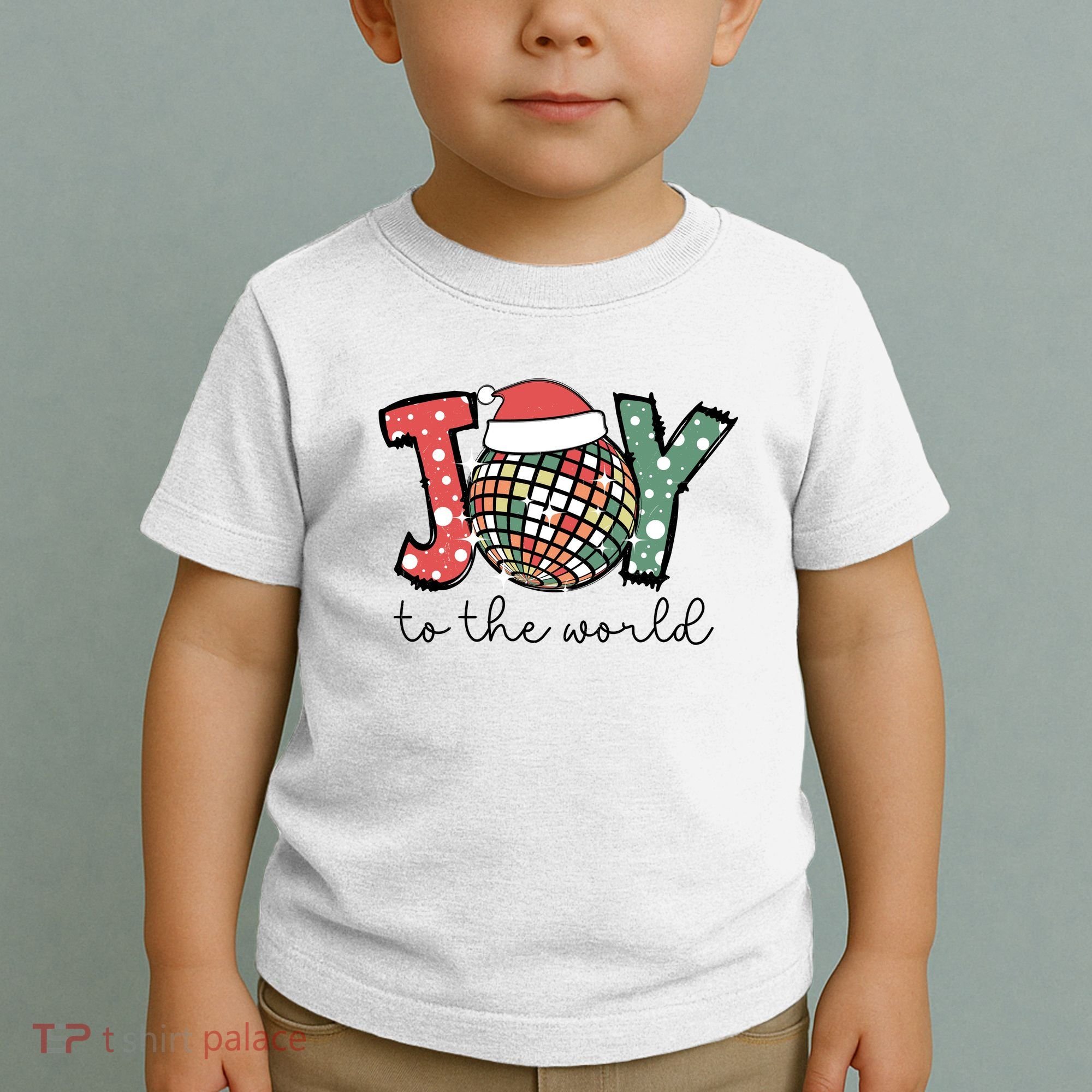 Joy To The World Disco Christmas Holiday Toddler T-Shirt
