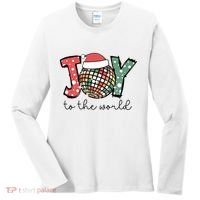 Joy To The World Disco Christmas Holiday Women's Long Sleeve Shirt thumb 0