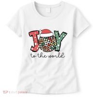 Joy To The World Disco Christmas Holiday Women's T-Shirt thumb 0