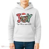 Joy To The World Disco Christmas Holiday Kids Hoodie thumb 4
