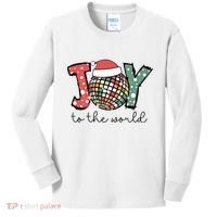 Joy To The World Disco Christmas Holiday Kids Long Sleeve Shirt thumb 0