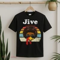 Jive Thanksgiving Turkey Day Funny Face Vintage Retro Style T-Shirt thumb 2