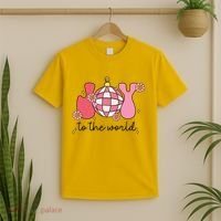 Joy To The World Cute Disco Holiday T-Shirt thumb 2
