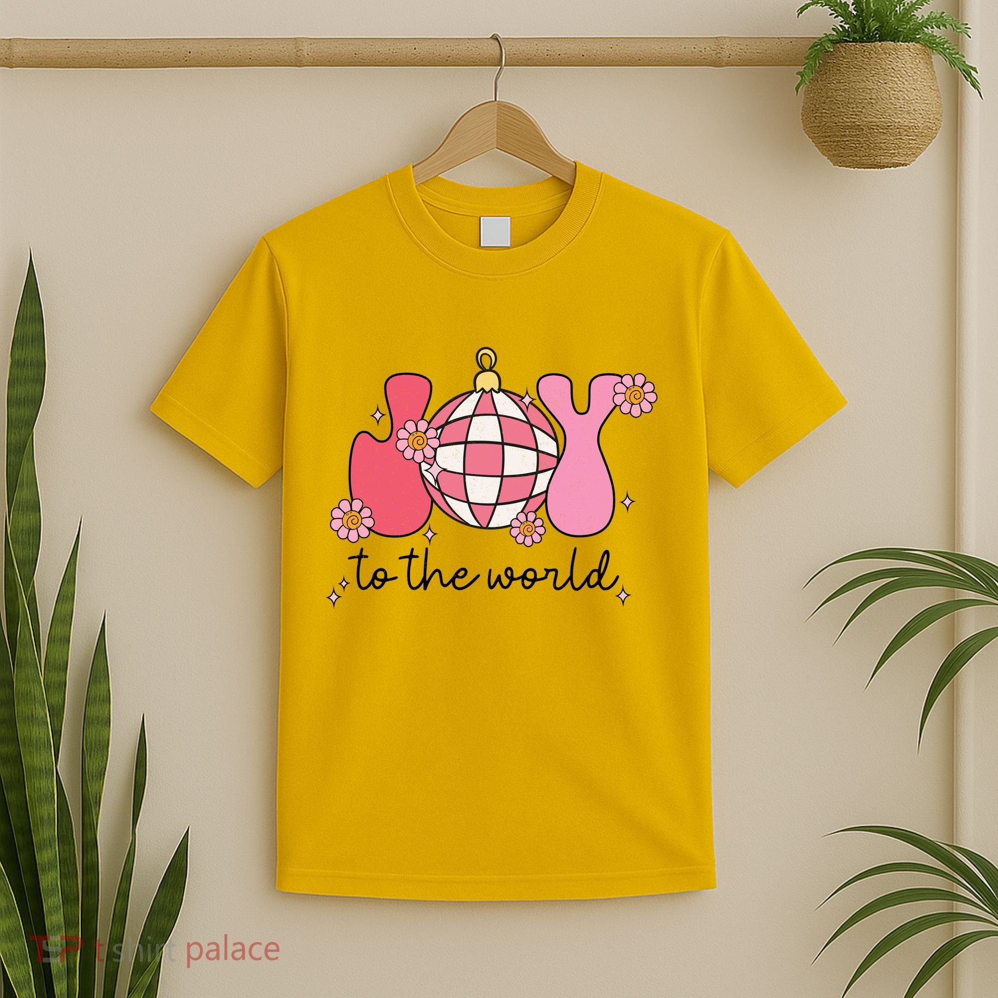 Joy To The World Cute Disco Holiday T-Shirt