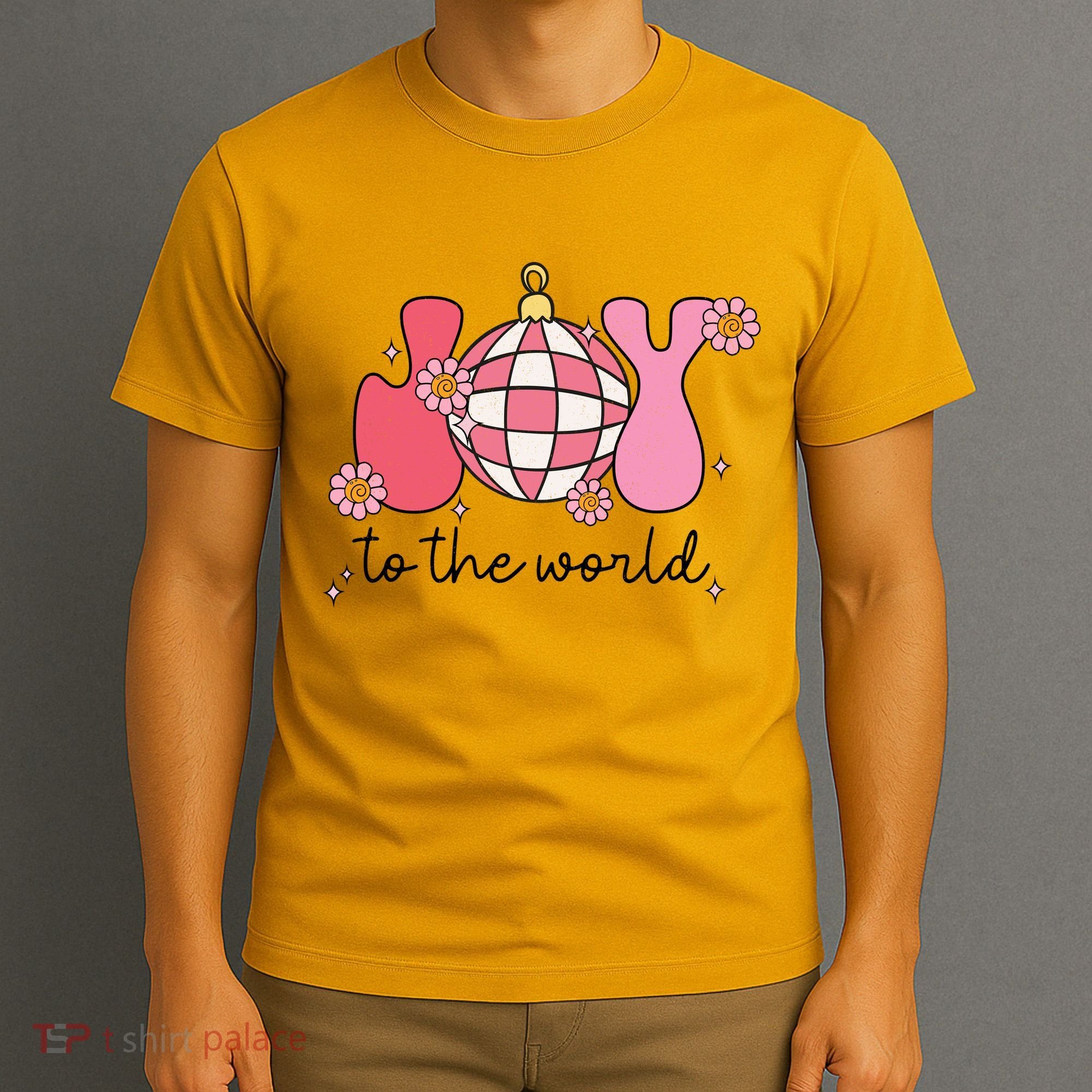 Joy To The World Cute Disco Holiday T-Shirt
