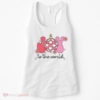 Joy To The World Cute Disco Holiday Women's Tank Top thumb 0