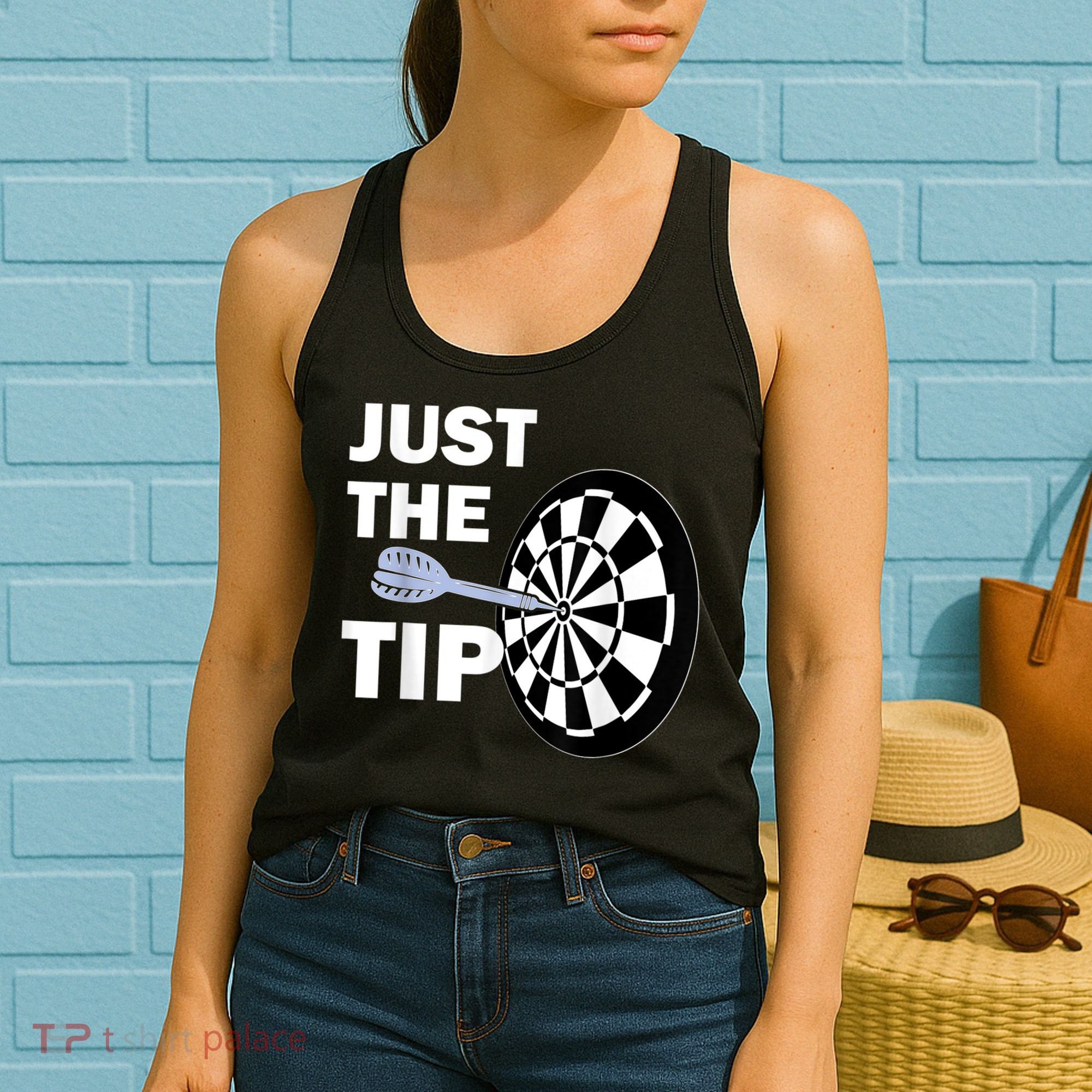 Just The Tip Please Darts Dart Player Team League Gift Women's Tank Top
