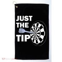 Just The Tip Please Darts Dart Player Team League Gift Golf Towel thumb 0