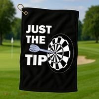 Just The Tip Please Darts Dart Player Team League Gift Golf Towel thumb 1