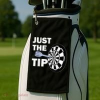 Just The Tip Please Darts Dart Player Team League Gift Golf Towel thumb 2