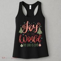 Joy To The World The Lord Is Come Christian Retro Christmas Religious Women's Tank Top thumb 3