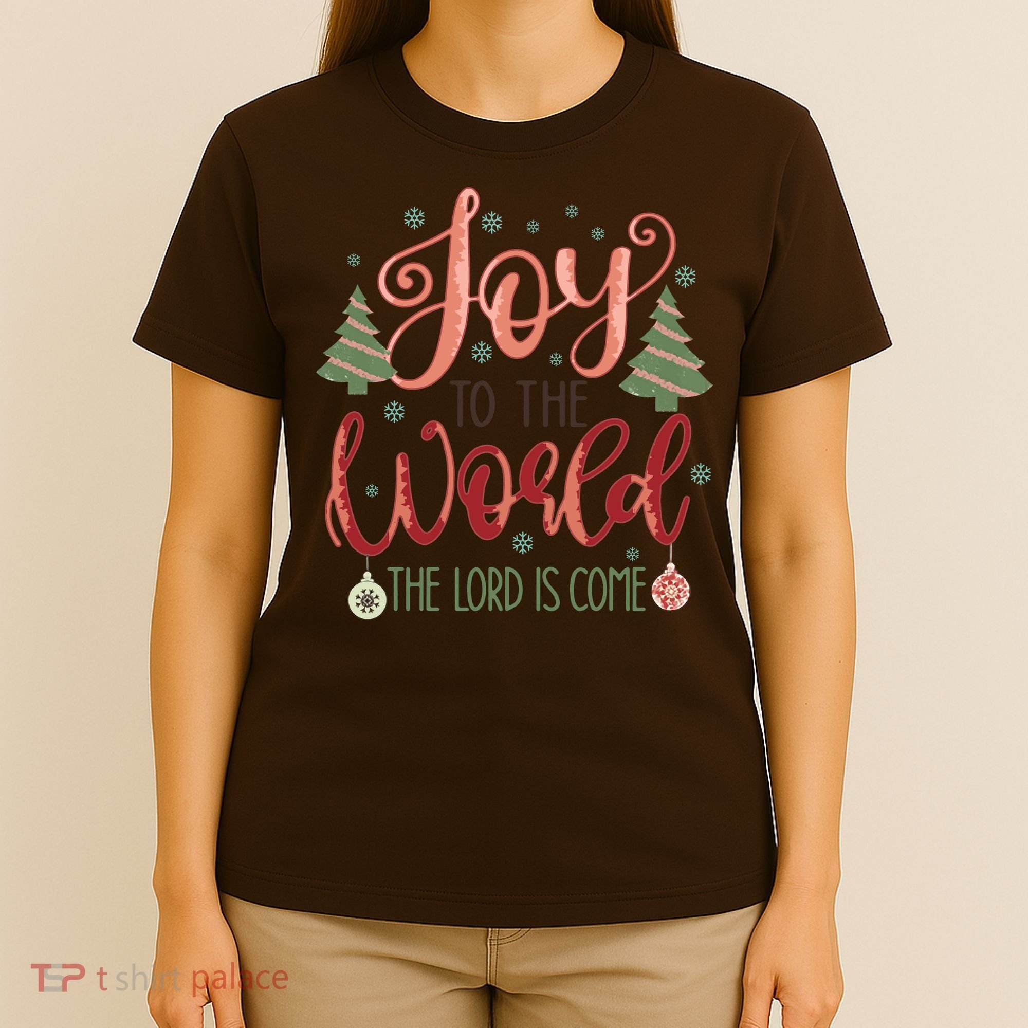 Joy To The World The Lord Is Come Christian Retro Christmas Religious T-Shirt