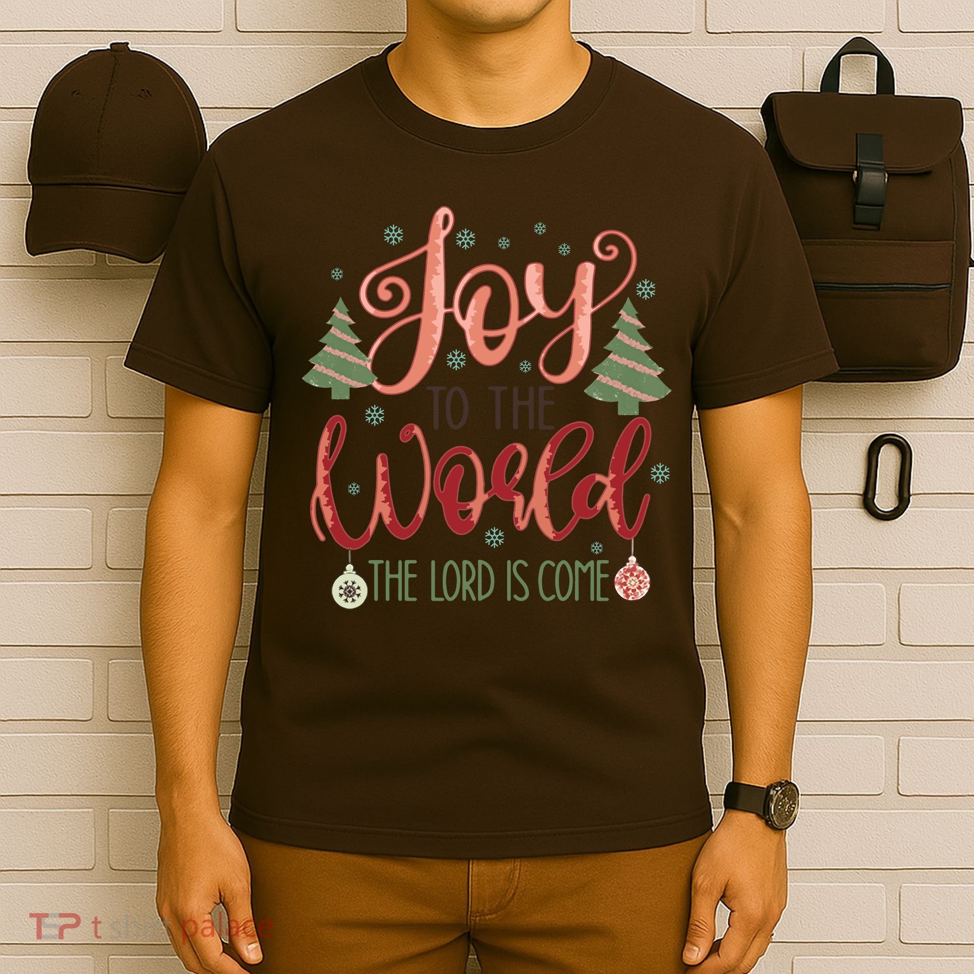 Joy To The World The Lord Is Come Christian Retro Christmas Religious T-Shirt