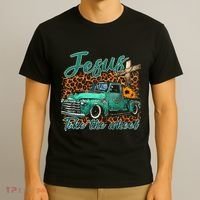 Jesus Take The Wheel Inspirational Quotes For Christian T-Shirt thumb 3