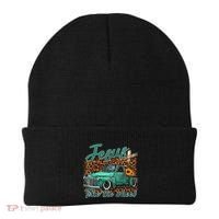 Jesus Take The Wheel Inspirational Quotes For Christian Beanie thumb 0