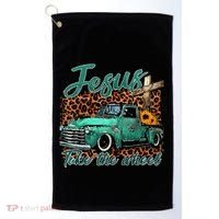 Jesus Take The Wheel Inspirational Quotes For Christian Golf Towel thumb 0