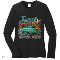 Jesus Take The Wheel Inspirational Quotes For Christian Women's Long Sleeve Shirt thumb 0