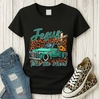 Jesus Take The Wheel Inspirational Quotes For Christian Women's T-Shirt thumb 3