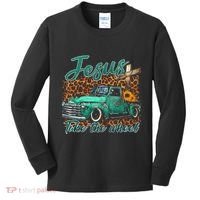 Jesus Take The Wheel Inspirational Quotes For Christian Kids Long Sleeve Shirt thumb 0