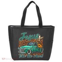 Jesus Take The Wheel Inspirational Quotes For Christian Tote Bag thumb 0