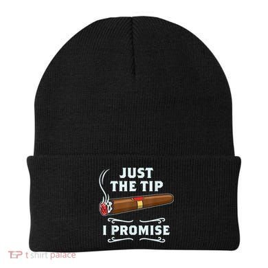 Just The Tip Cigar Smoker Funny Cigar Smoking Beanie